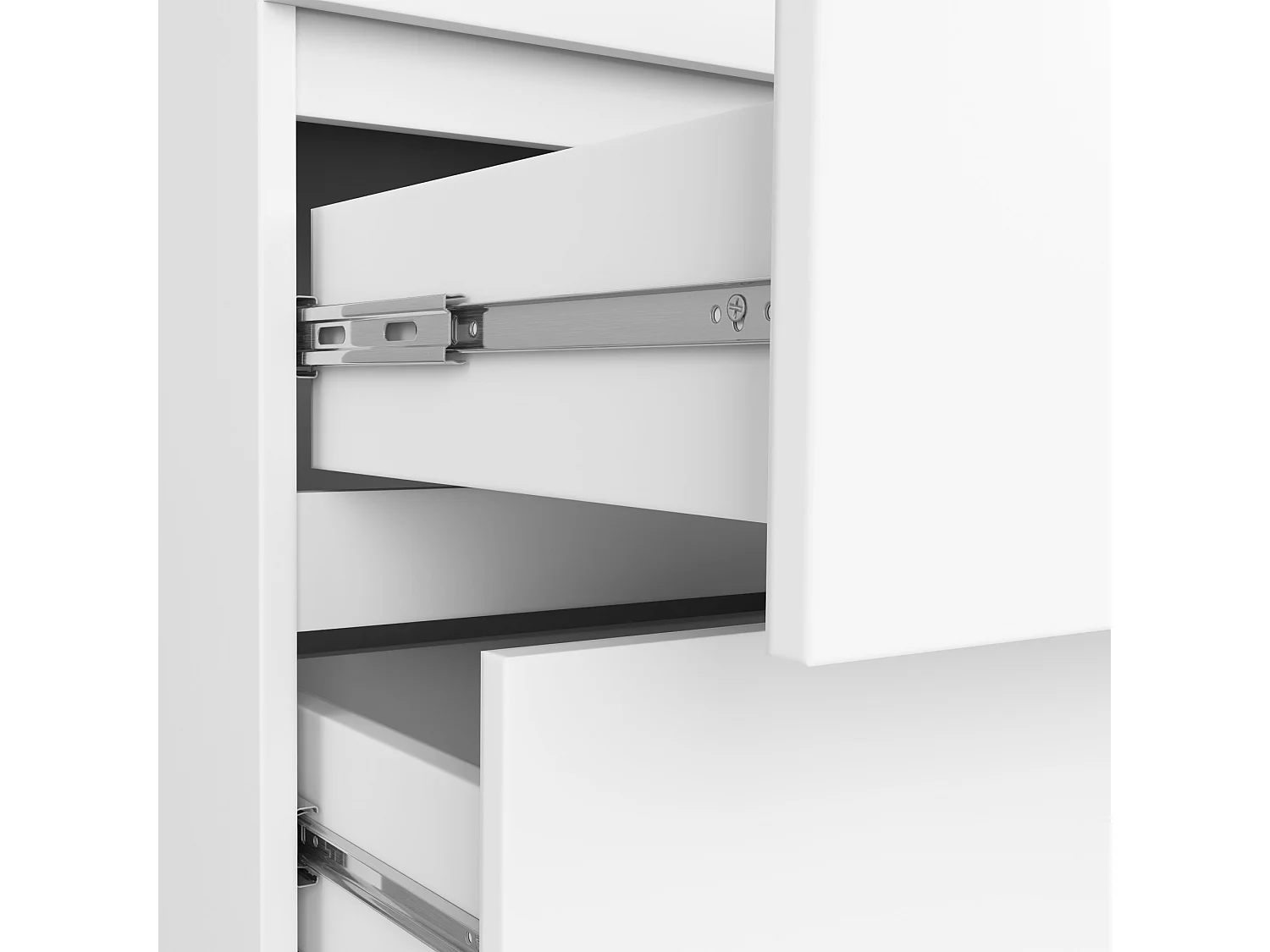 Szafa AKORD S60 Biała 60 cm z lustrem 2 drzwi 2 szuflady kolor Biały mat 1 półka 60x51x180 cm