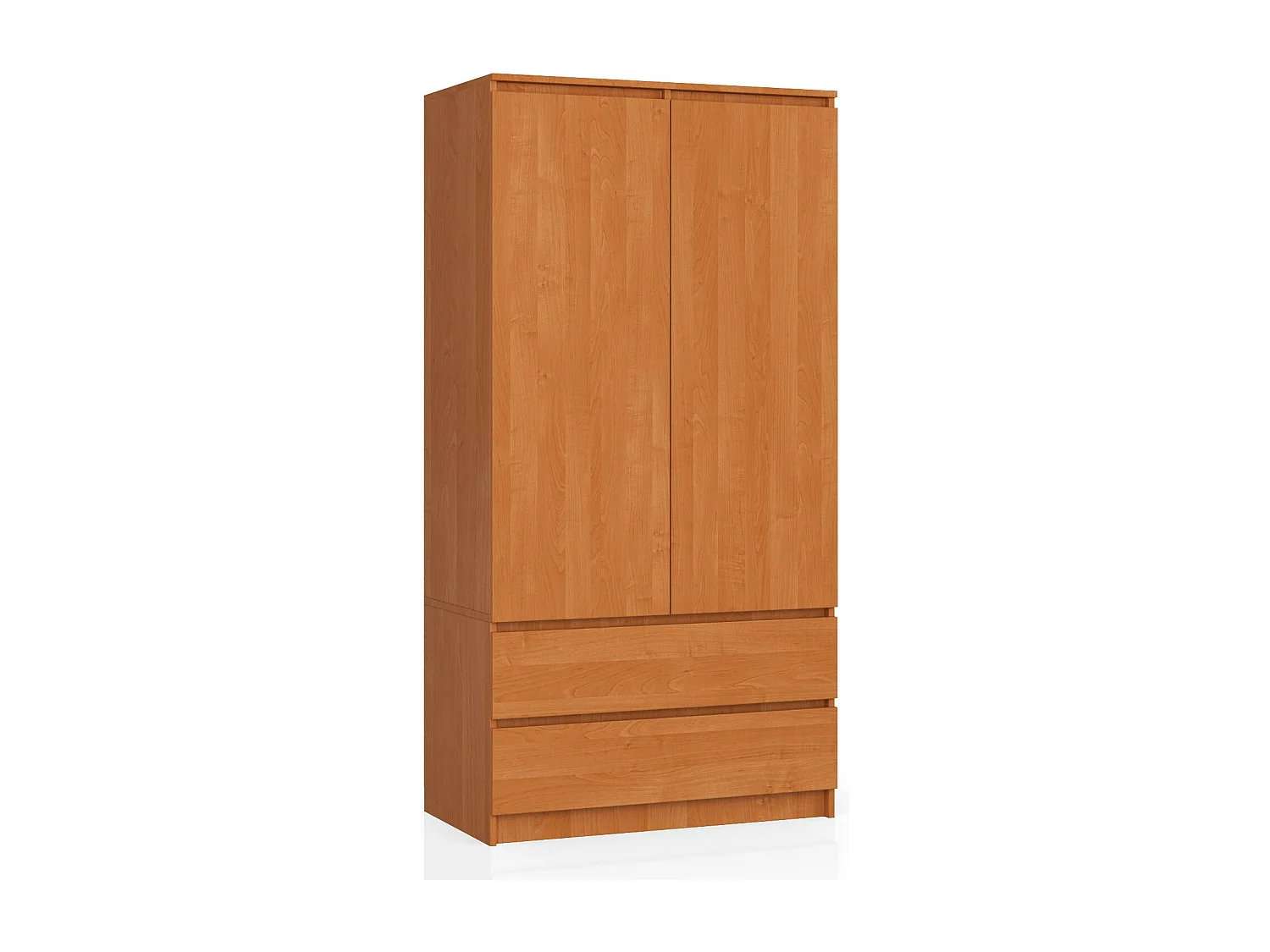 Szafa AKORD S90 Olcha 90 cm 2 drzwi 2 szuflady kolor Olcha mat 4 półki 90x51x180 cm