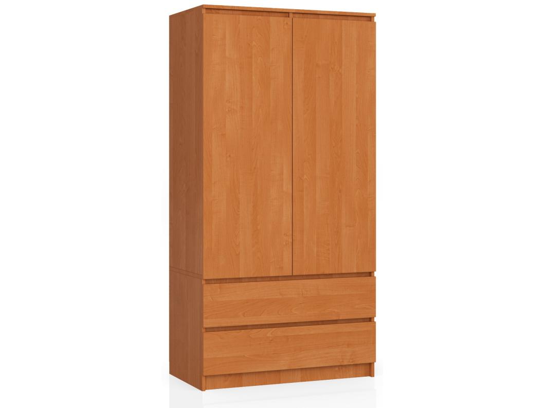 Olcha Mat Afwerking Garderobekast - 2 Deuren, 2 Laden, 90x180x51 cm