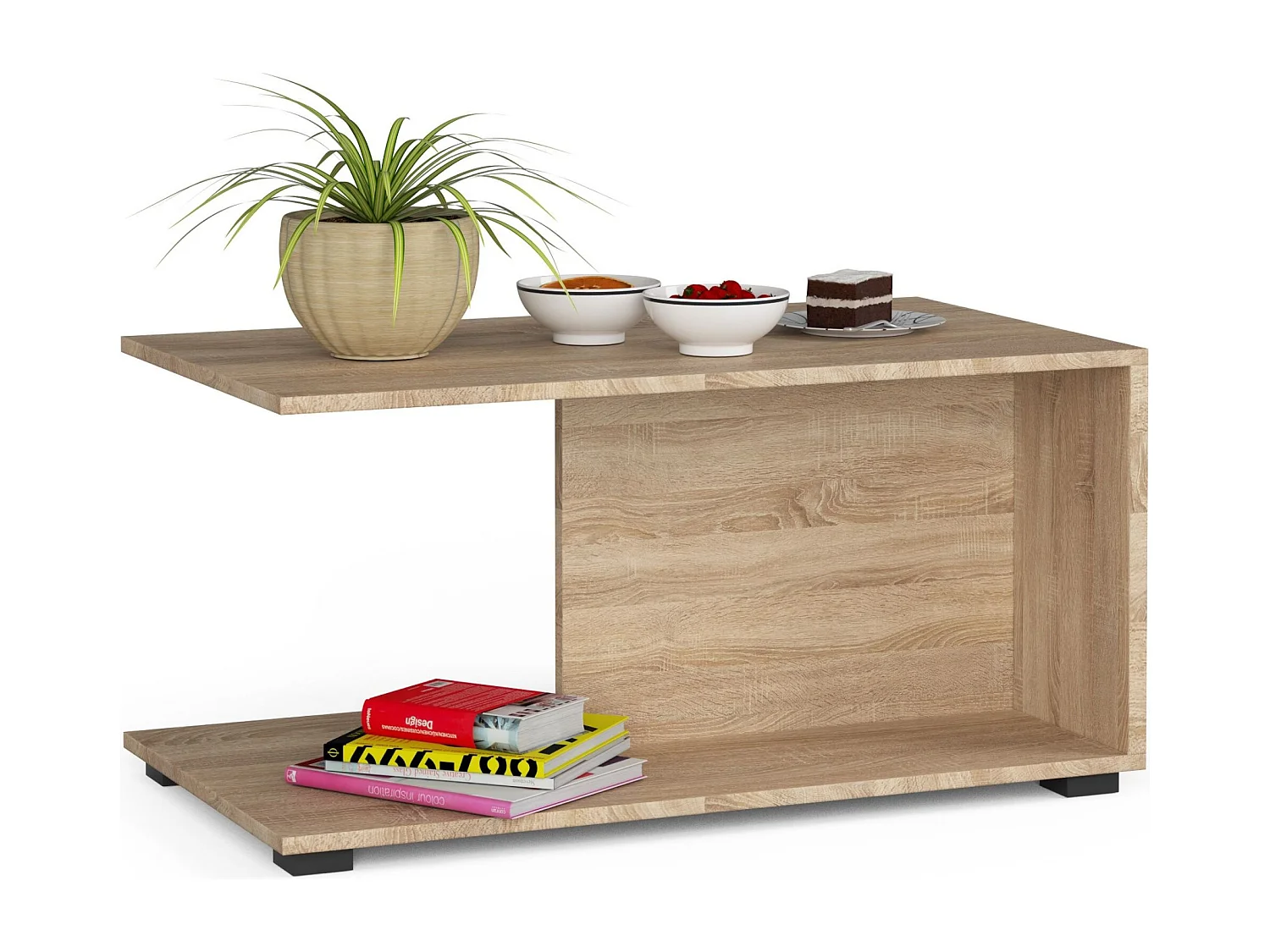 Stolik kawowy AKORD MARGO Dąb Sonoma 90 cm kolor Dąb Sonoma mat 90x50x45 cm