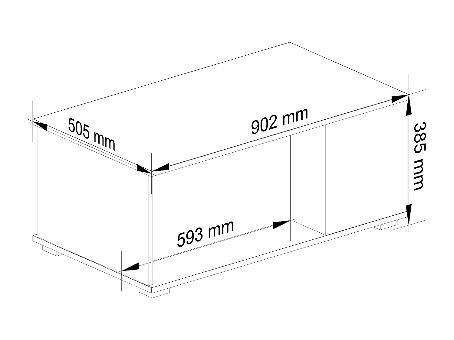Stolik kawowy AKORD JULIET Biały 90 cm kolor Biały mat 90x51x38 cm