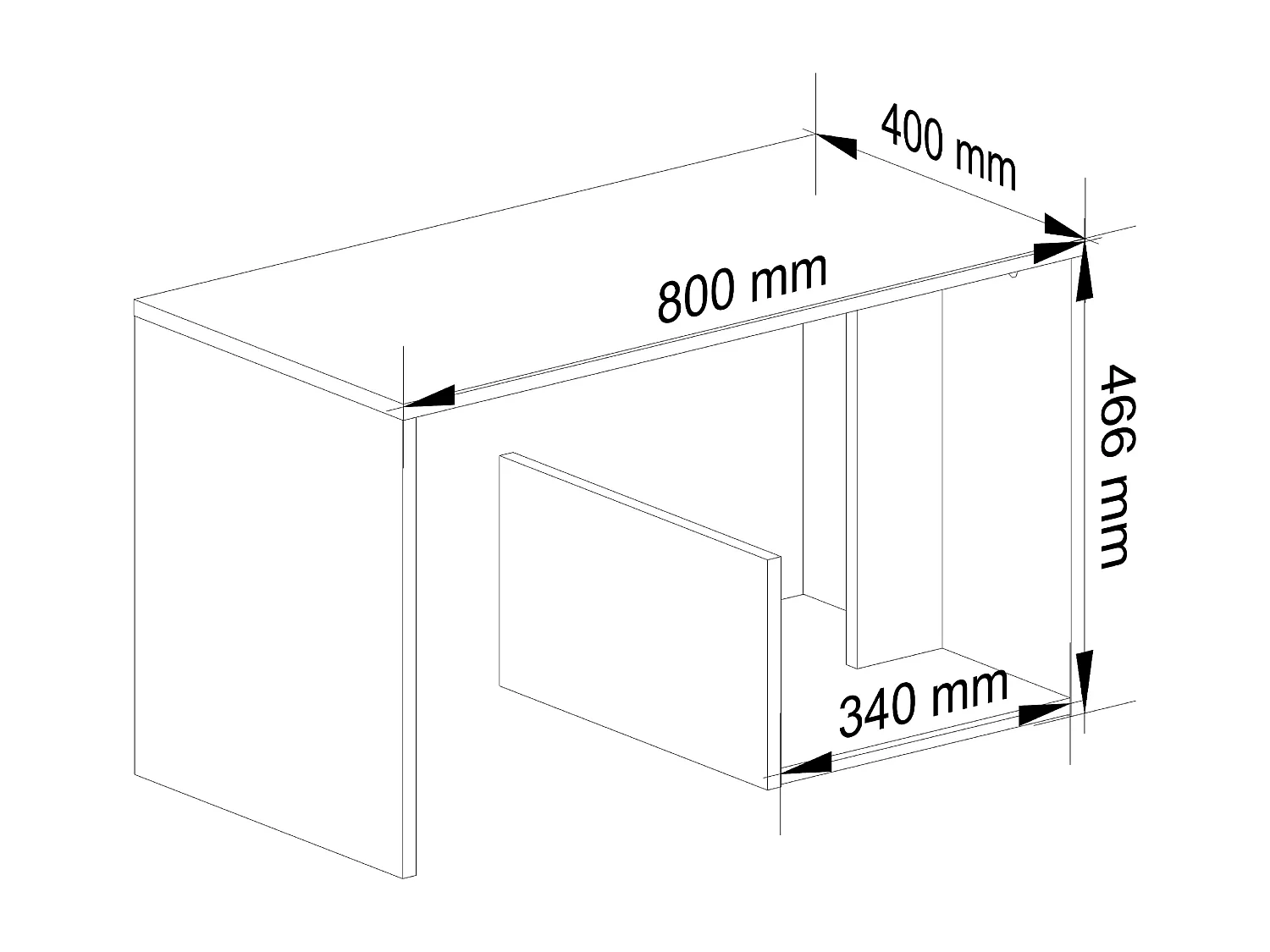 Salontafel Koffietafel PAUL / AKORD Furniture Factory / Wit / 80 x 45 x 40 cm