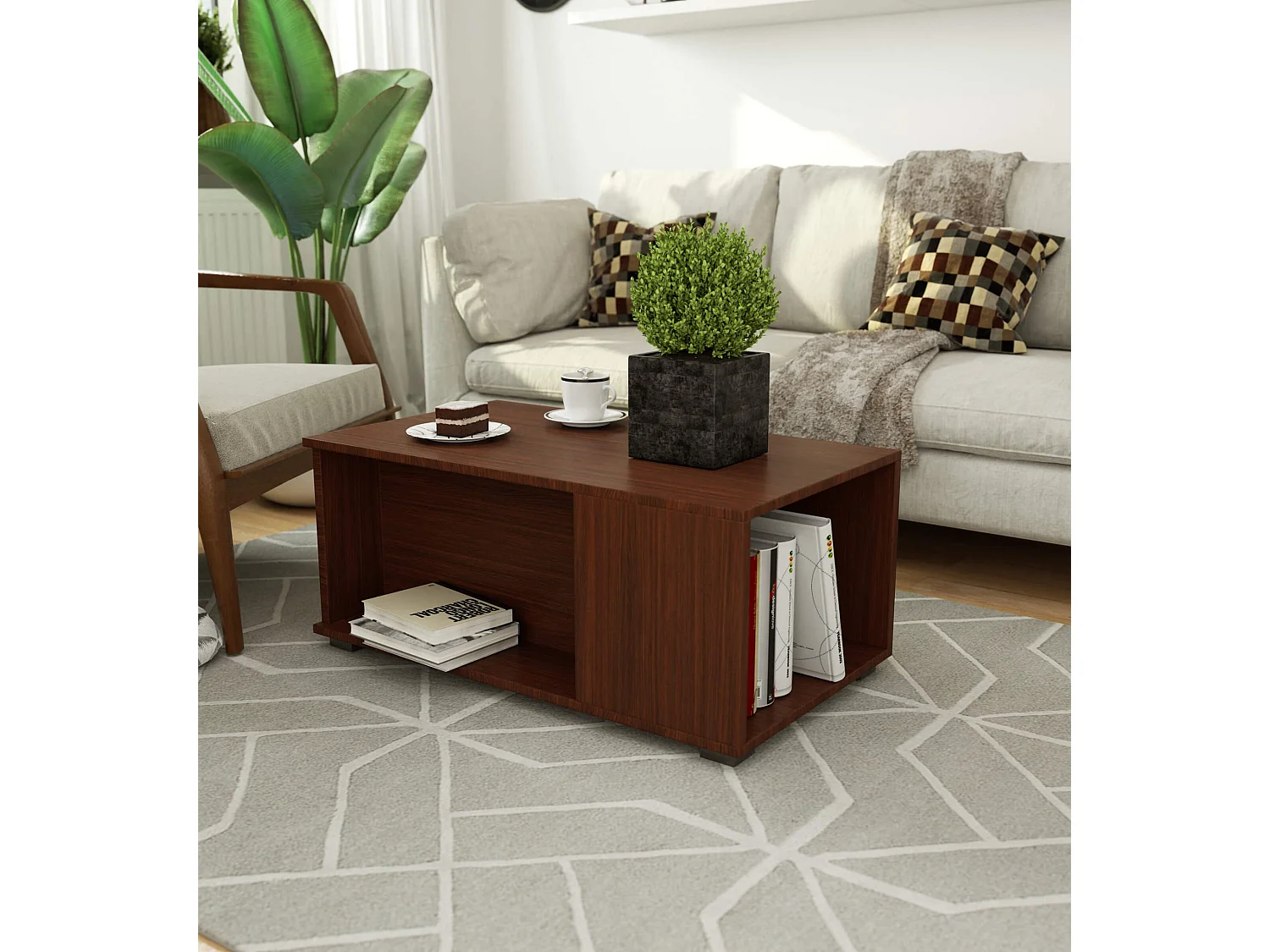 Stolik kawowy AKORD JULIET Wenge 90 cm kolor Wenge mat 90x51x38 cm