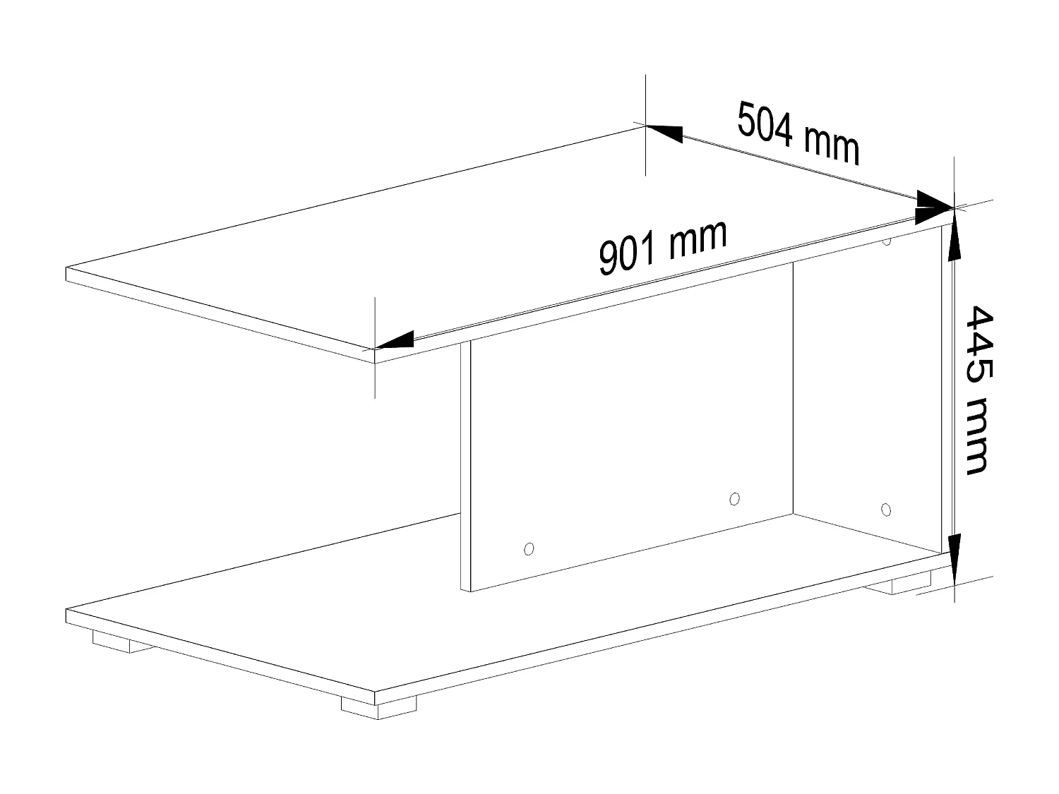 Table basse AKORD MARGO Wengé 90 cm 90x50x45 cm