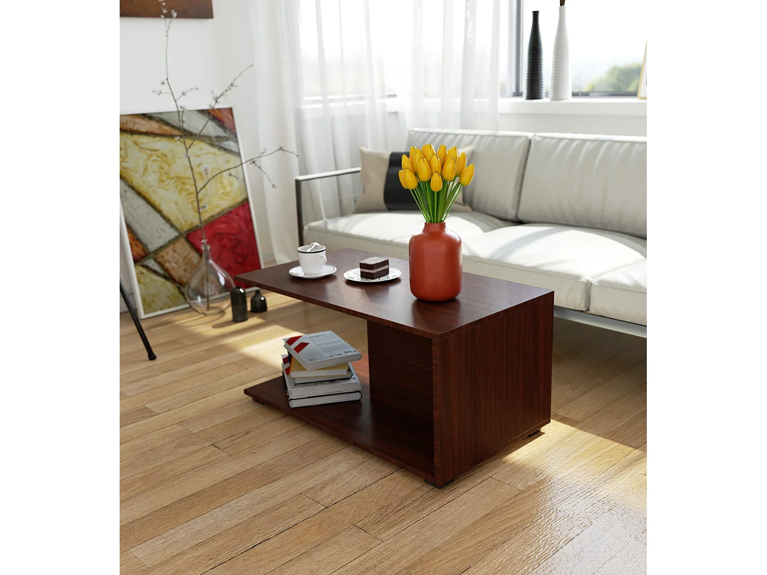 Table basse AKORD MARGO Wengé 90 cm 90x50x45 cm