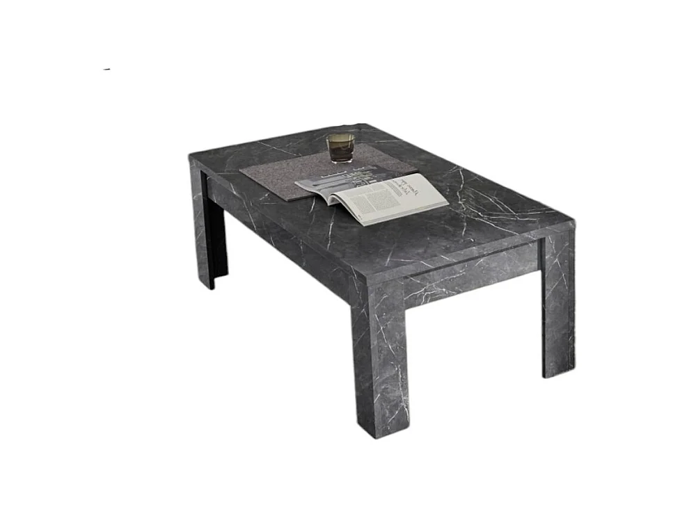 Salontafel COLOMARMO - Zwart marmer effect - Elegantie en moderniteit voor uw woonkamer