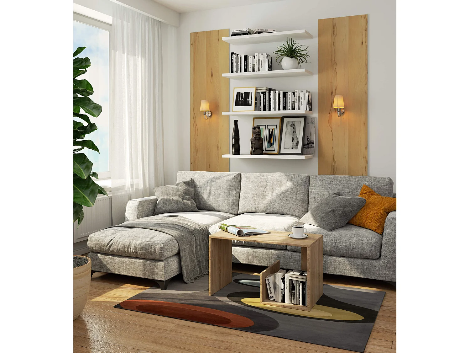 Tavolino da caffè AKORD PAUL Sonoma Quercia 80 cm 80x40x45 cm