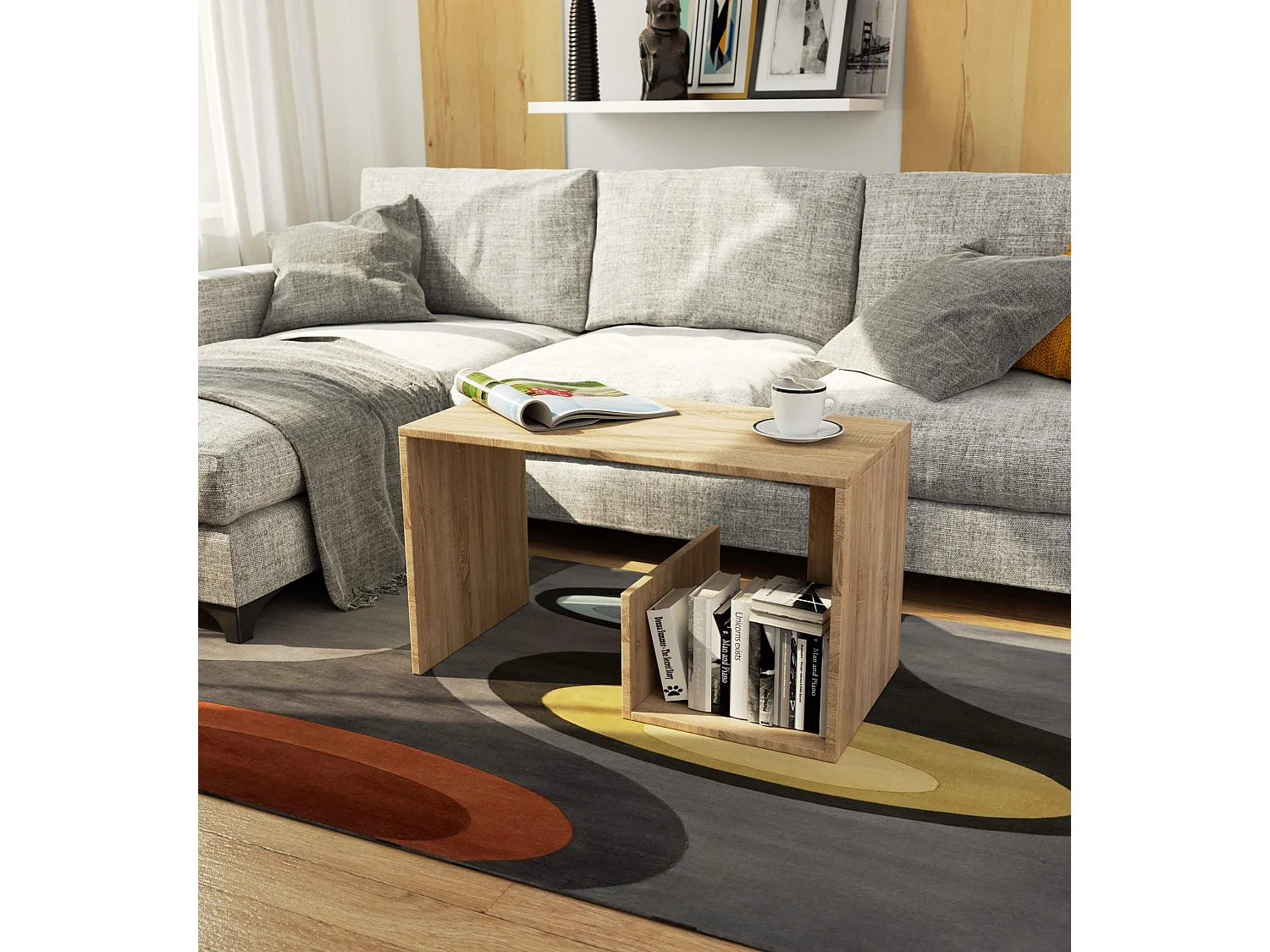 Table basse AKORD PAUL Chêne Sonoma 80 cm 80x40x45 cm