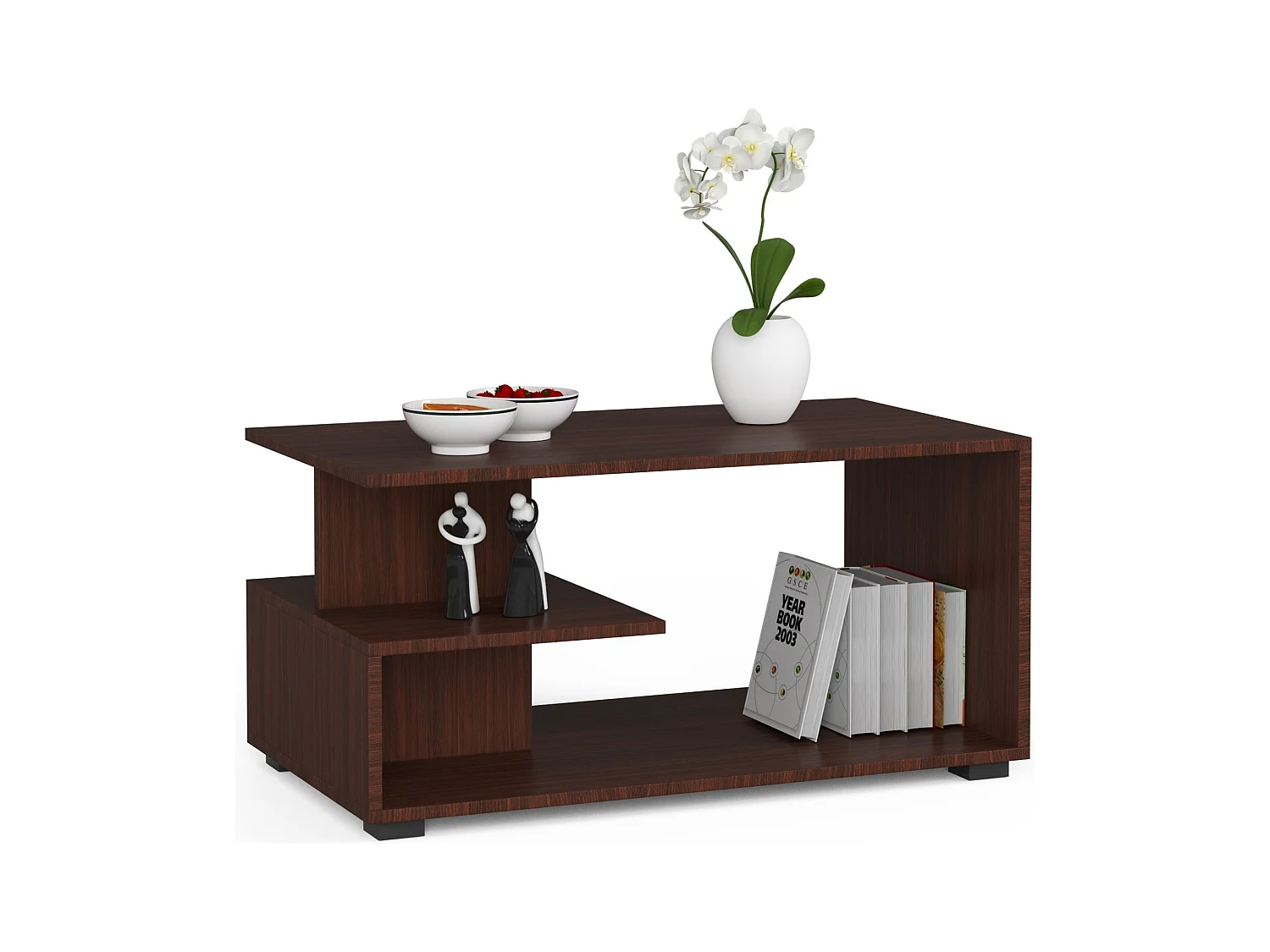 Table basse AKORD PIN Wengé 90 cm 90x51x45 cm
