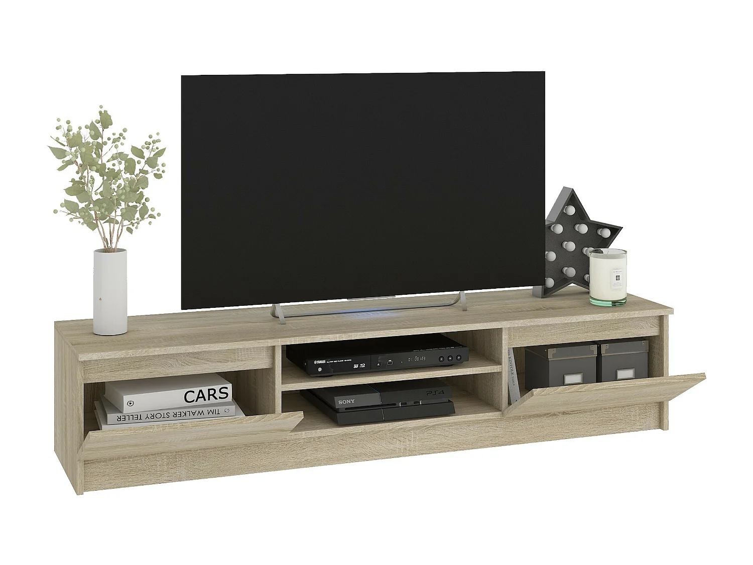 Mobile TV AKORD Sonoma Quercia 240 cm 4 ante 240x40x140 cm