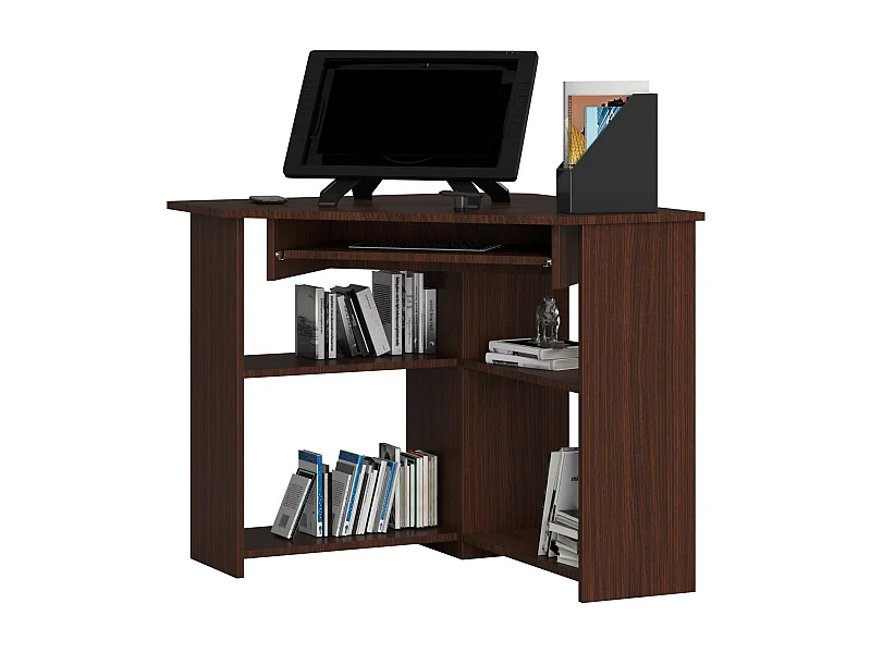 Hoekbureau TED / Computerbureau / Computer Tafel / Bureautafel / Venge / 80 x 74 x 80 cm