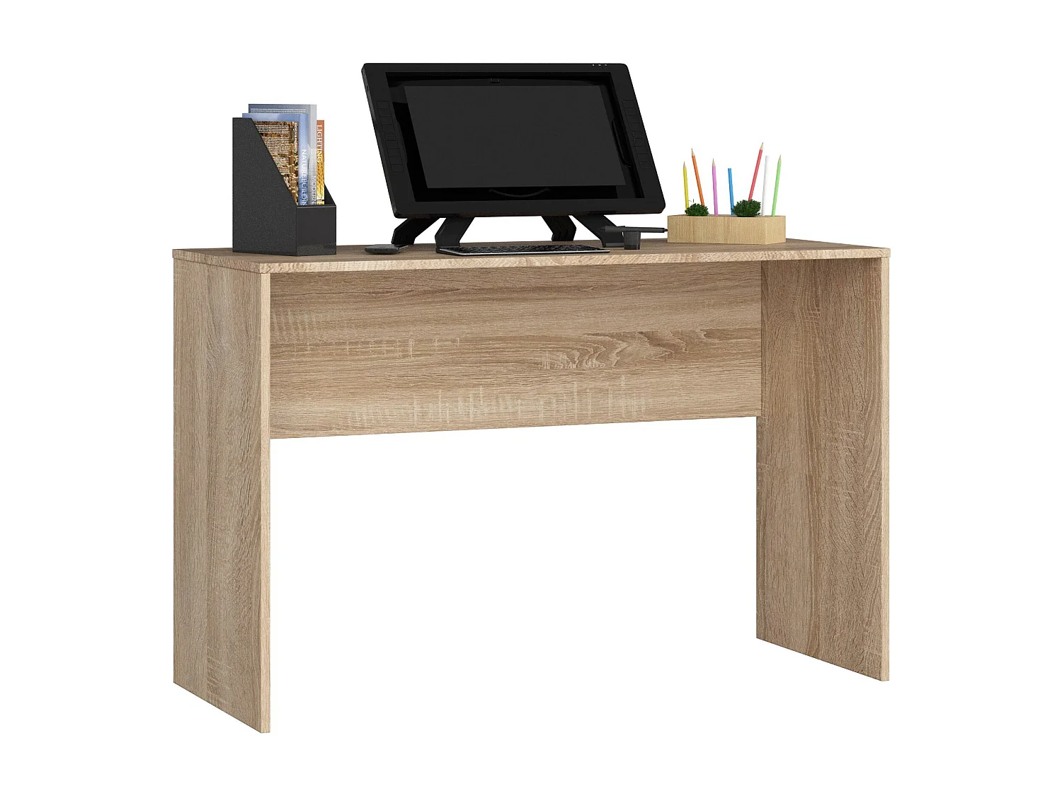 Bureau B-17 Vrijstaand 120 cm Sonoma Eik Modern Mattafwerking