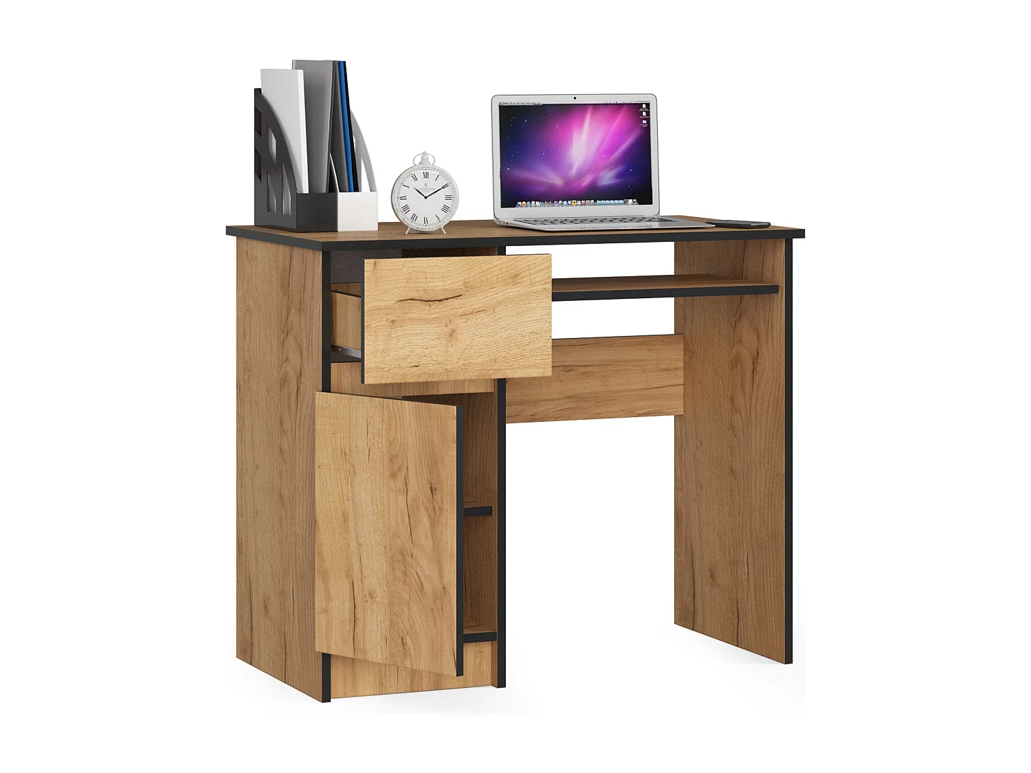 Bureau voor Computer 90 cm Links - Eiken Craft
