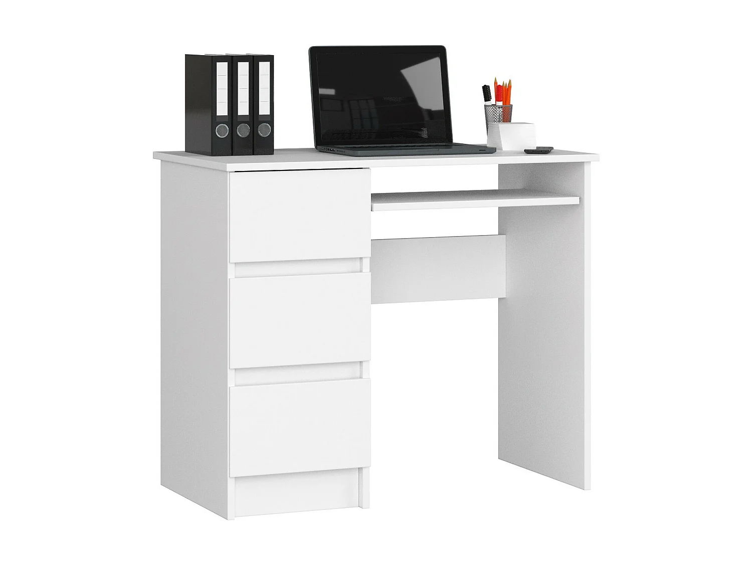 Bureau Links A-6 / Computerbureau / Computer Tafel / Bureautafel Rechts / Wit / 90 x 77 x 50 cm