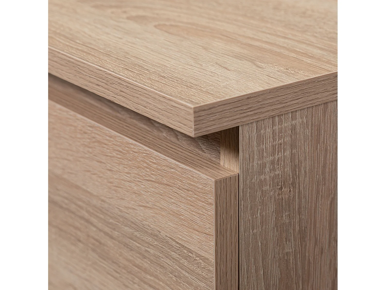 Biurko AKORD CLP Dąb Sonoma 135 cm 3 szuflady kolor Dąb Sonoma mat 2 półki 135x60x77 cm