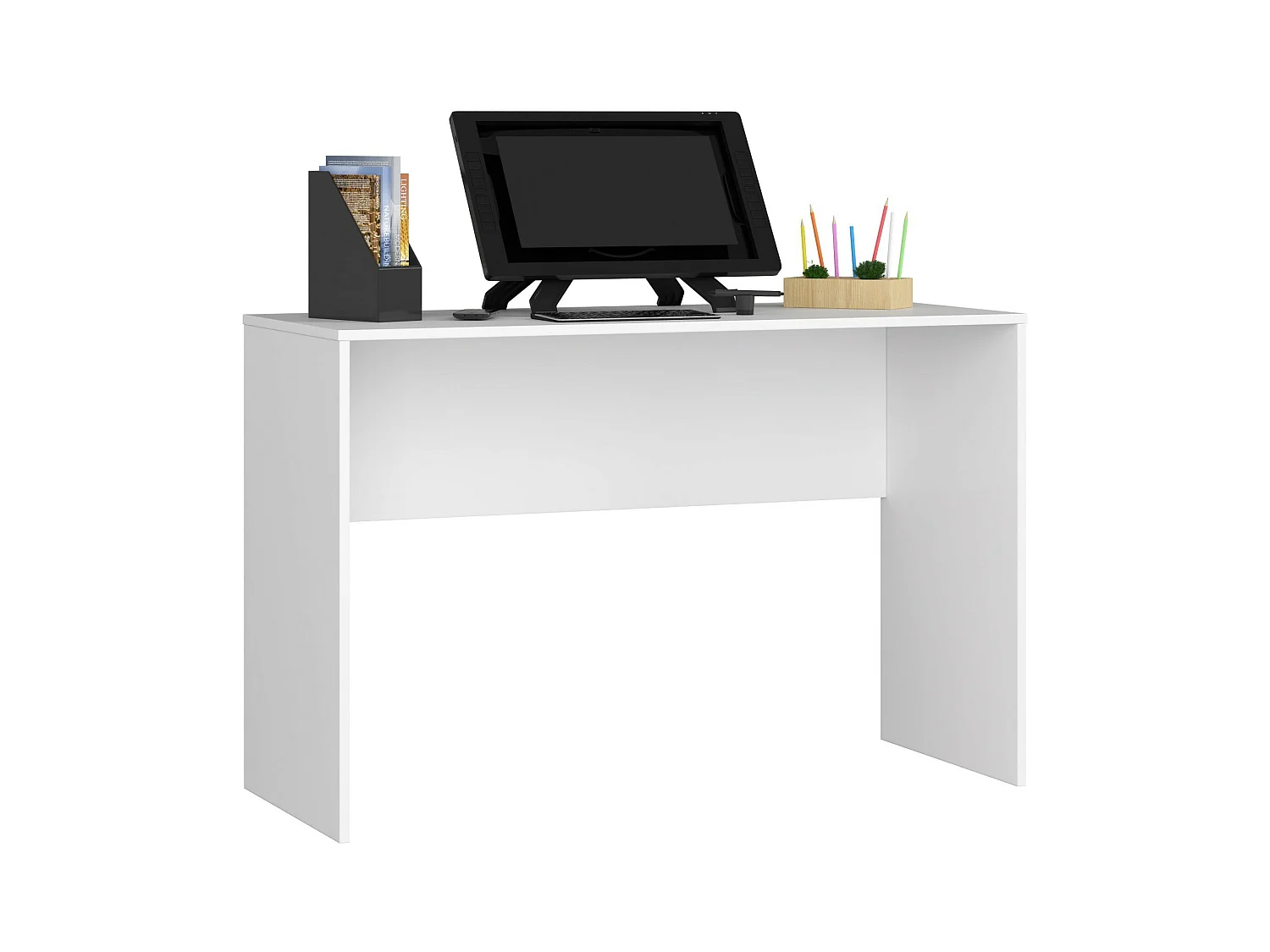 Bureau d'ordinateur AKORD B17 Blanc 120 cm couleur Blanc 120x50x79 cm