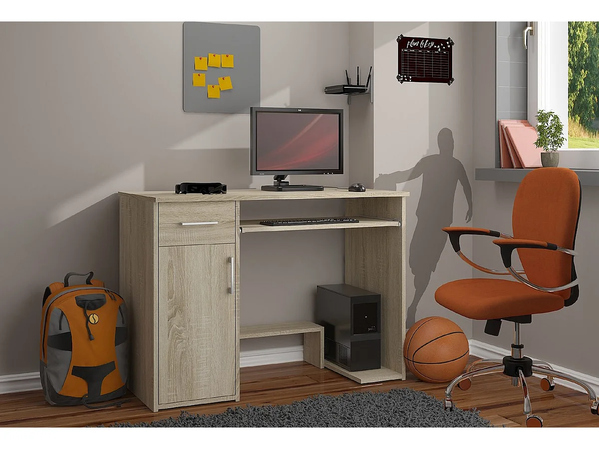 Bureau JAY met 1 Lade / Computerbureau / Computer Tafel / Bureautafel / Sonoma Eik / 90 x 74 x 50 cm