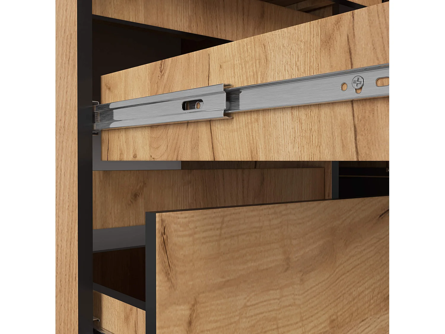 Hoekbureau Links B20 / Computerbureau / Computer Tafel / Bureautafel Links / Craft Eik / 155 x 77 x 85 cm