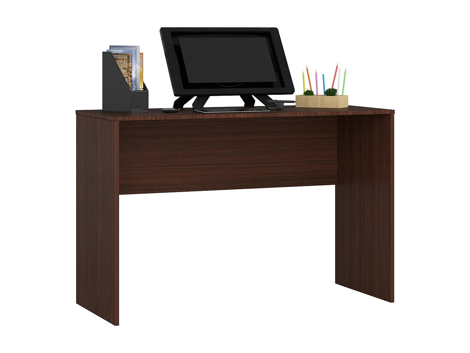 Bureau d'ordinateur AKORD B17 Wengé 120 cm couleur Wengé 120x50x79 cm