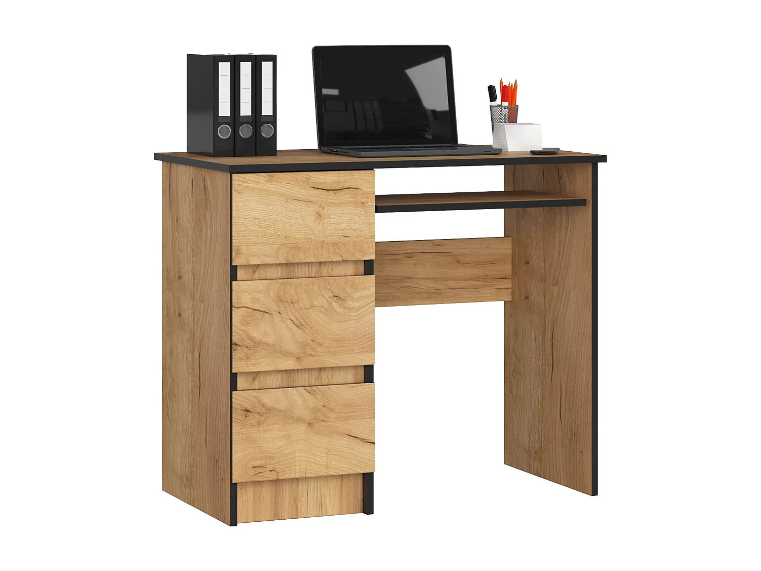 Bureau Links A-6 / Computerbureau / Computer Tafel / Bureautafel Rechts / Craft Eik / 90 x 77 x 50 cm