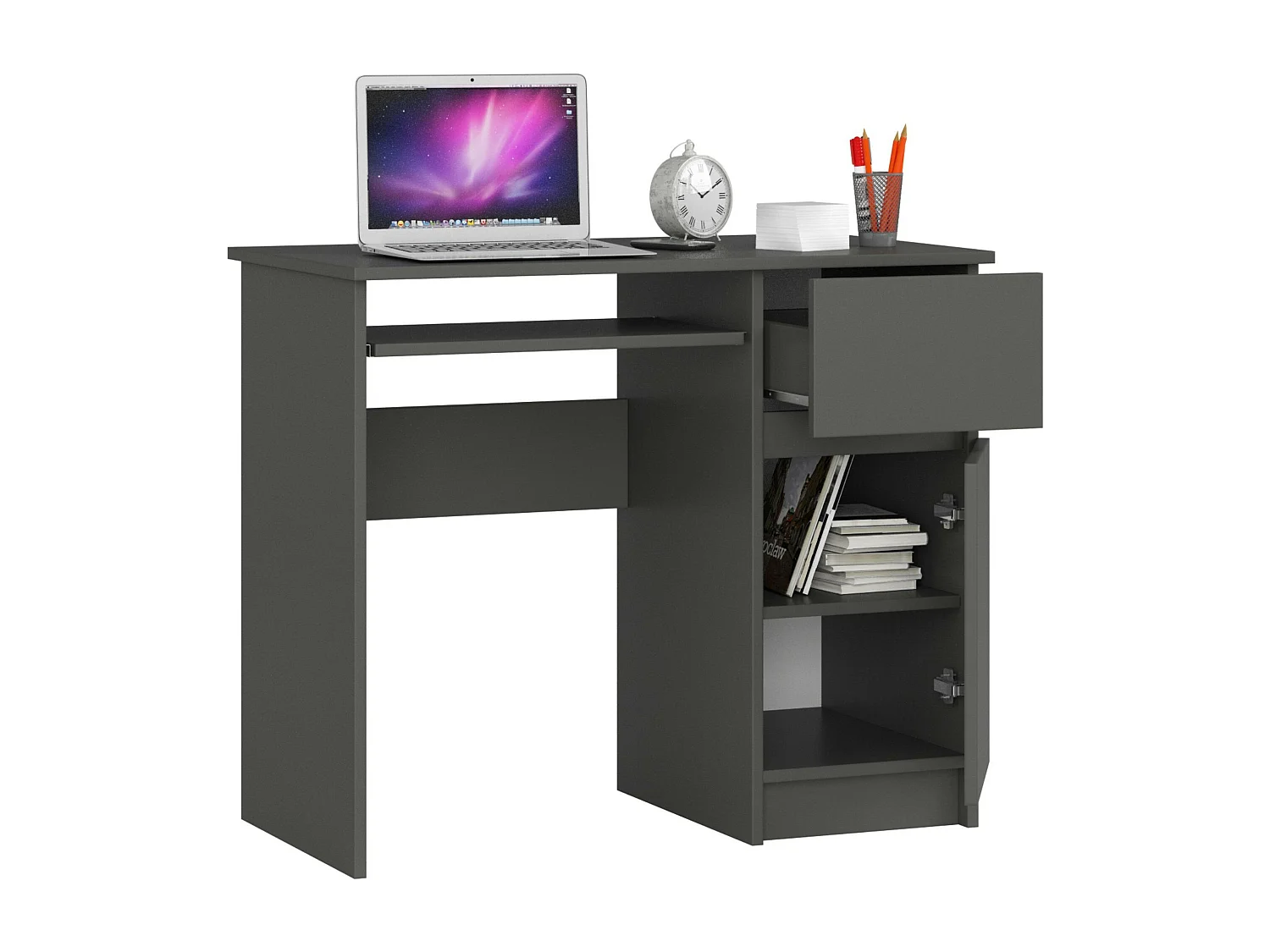 Grafiet Grijze Computerbureau Piksel - Rechts