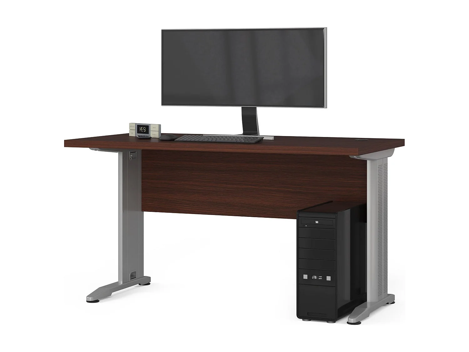 Bureau BM-135 / Computerbureau / Computer Tafel / Vrijstaand Bureautafel met Metalen Poten / Venge / 135 x 76 x 60 cm