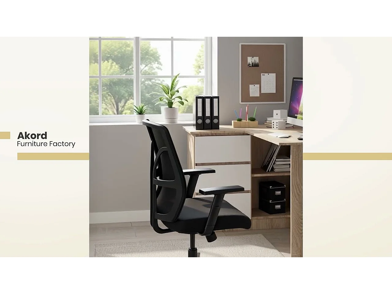 Bureau AKORD d'angle gauche B16 Blanc 124 cm 3 tiroirs façade Blanche 2 étagères 124x85x77 cm