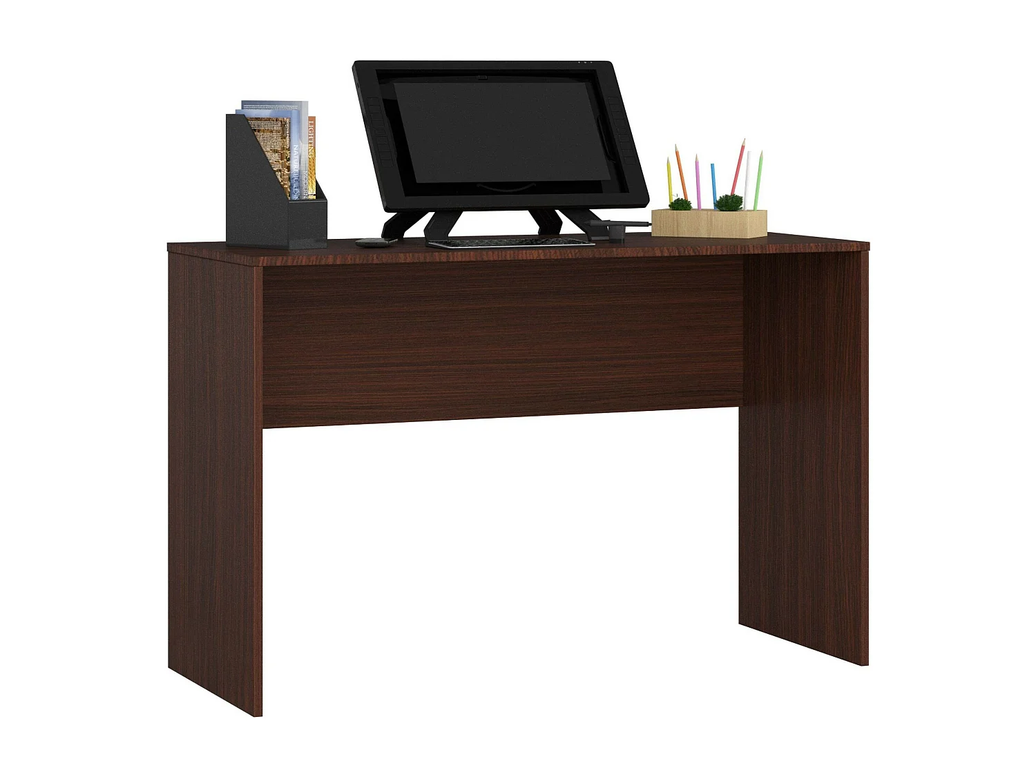 Wenge Hoekmeubels Set B-17 - Wenge Bureau en Kast met Lade en Planken