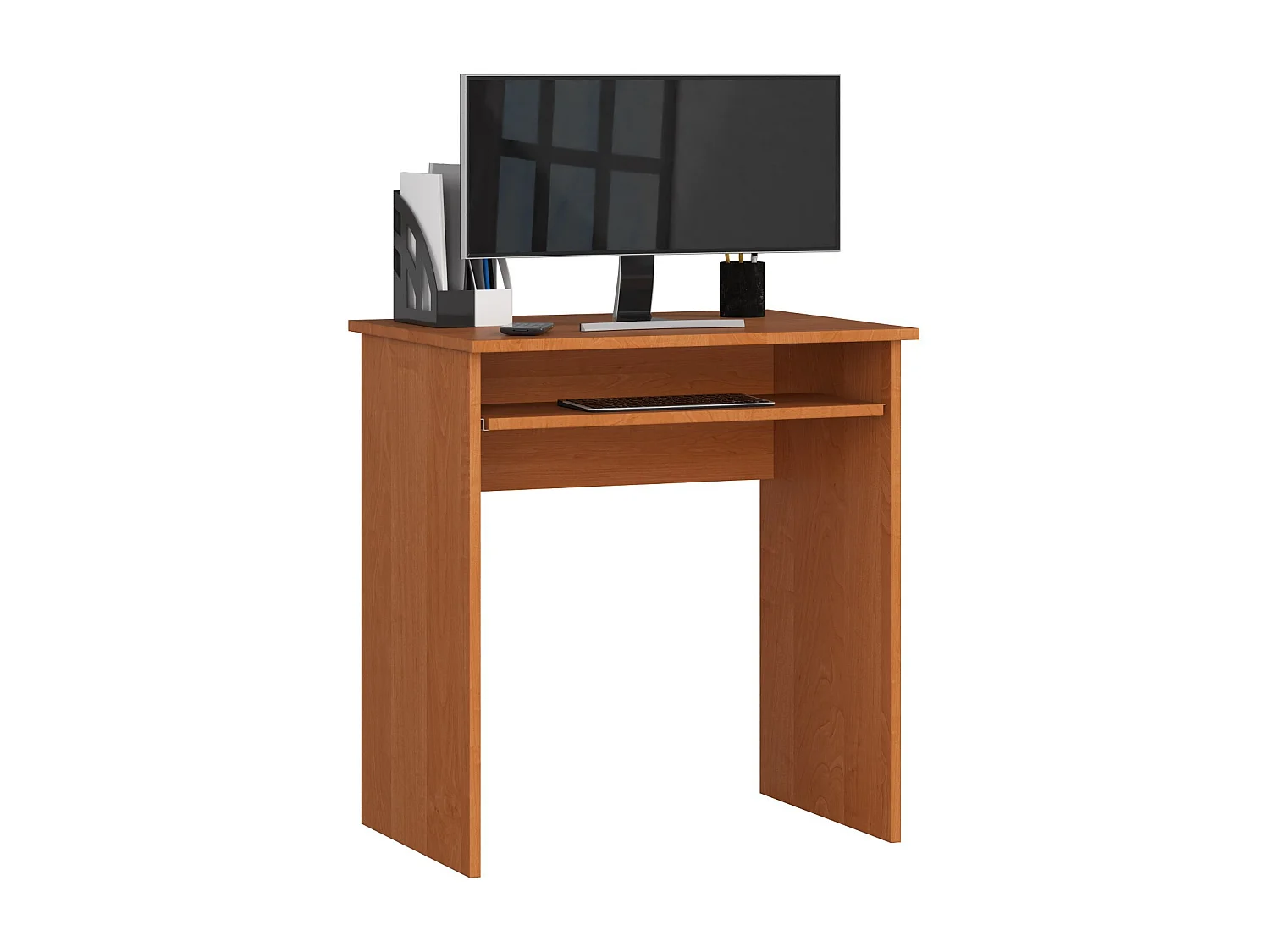 PC-Schreibtisch AKORD STAR in der Farbe Erle und 1 Ablagen B68 x H74 x T51 cm