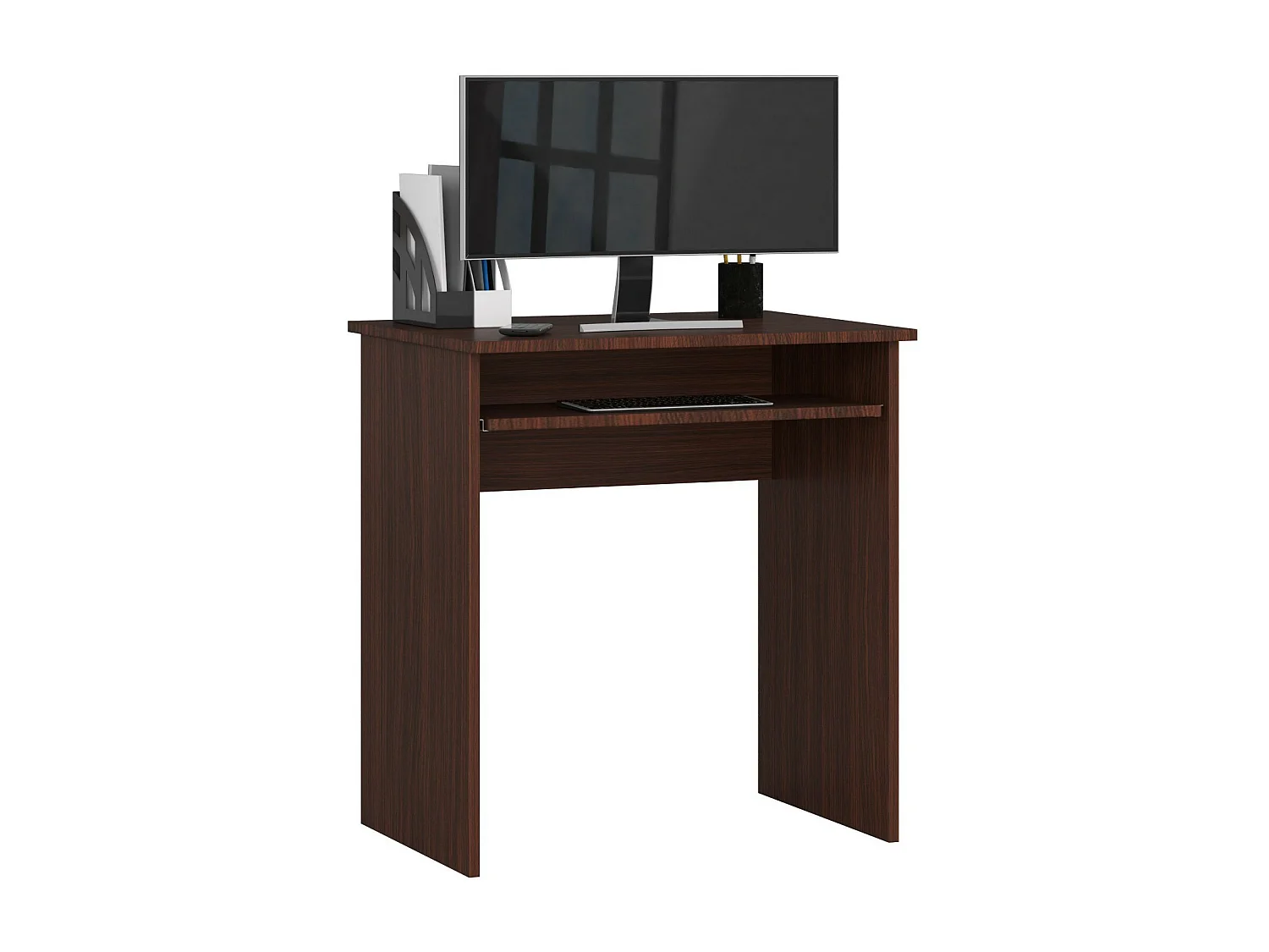 PC-Schreibtisch AKORD STAR in der Farbe Wenge und 1 Ablagen B68 x H74 x T51 cm