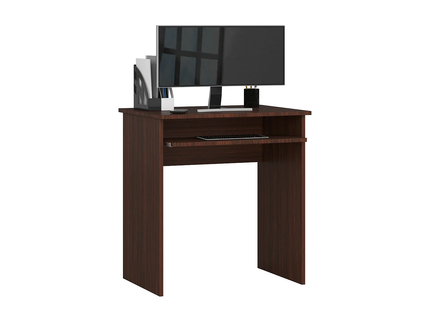 PC-Schreibtisch AKORD STAR in der Farbe Wenge und 1 Ablagen B68 x H74 x T51 cm