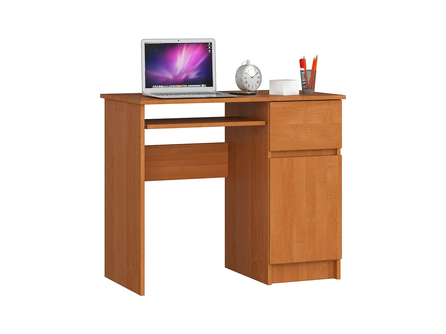 Scrivania per computer AKORD PIKSEL Ontano 90 cm 1 anta 1 cassetto 90x50x77 cm Modello a destra