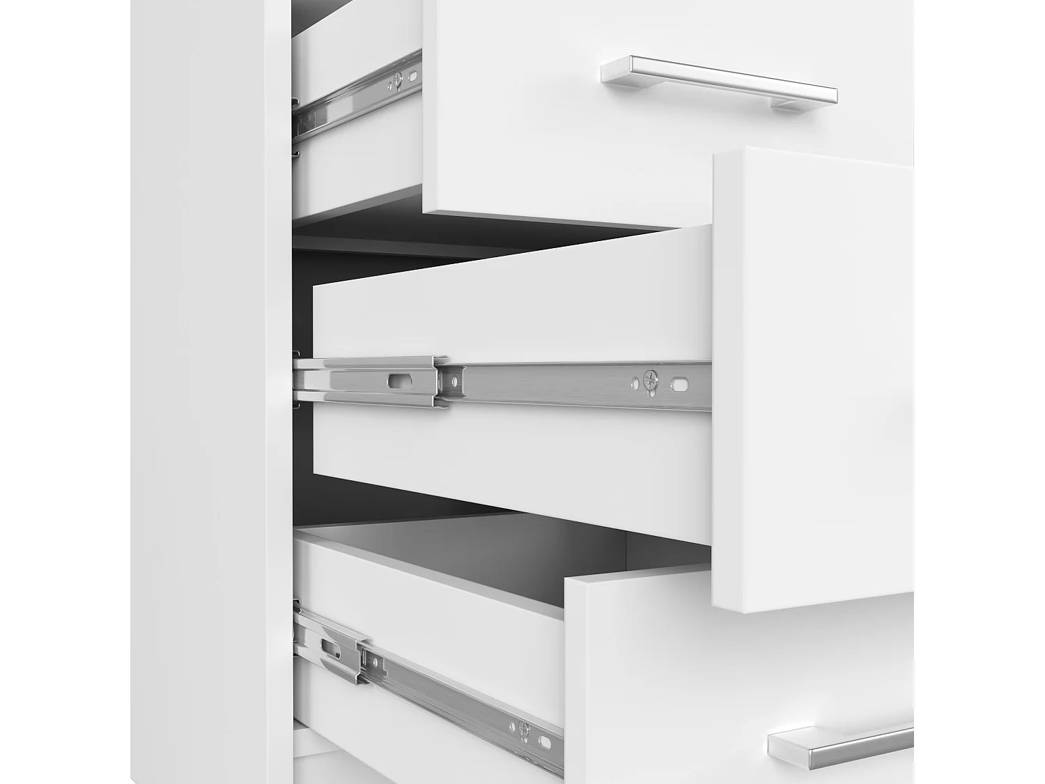 Scrivania AKORD ANA Bianco 124 cm 1 anta 3 cassetti 124x52x74 cm