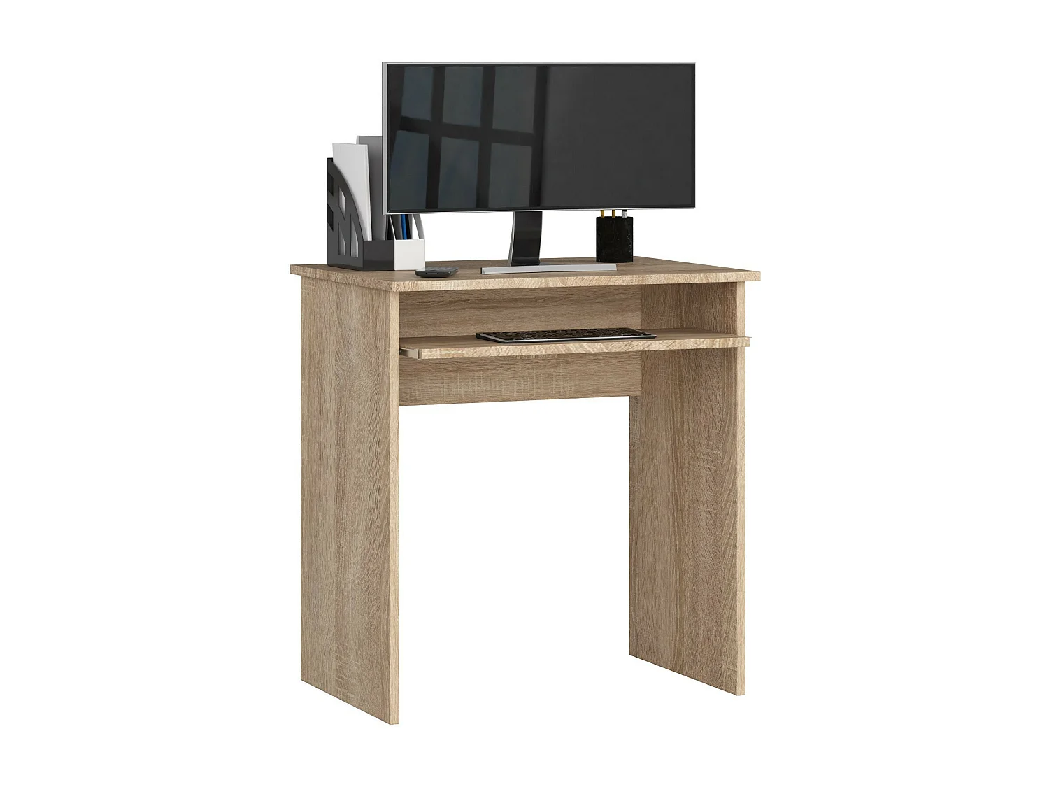 PC-Schreibtisch AKORD STAR in der Farbe Sonoma-Eiche und 1 Ablagen B68 x H74 x T51 cm