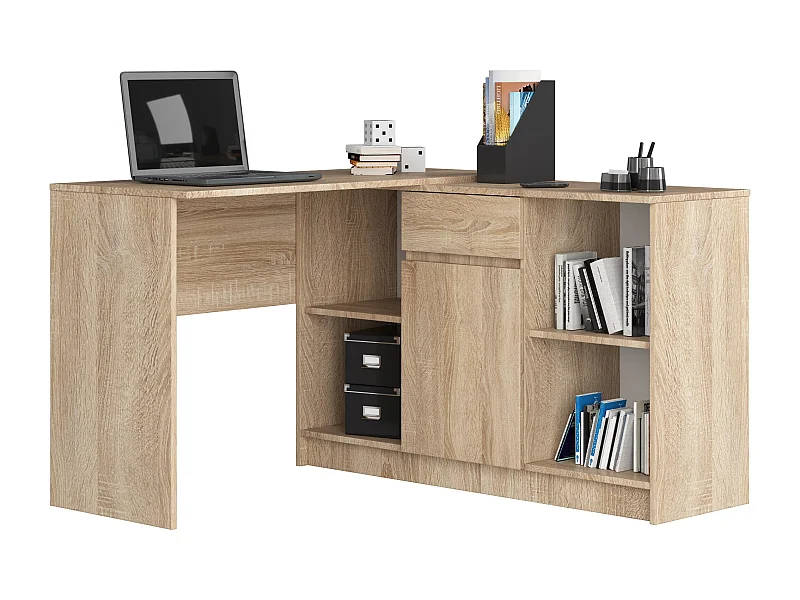 Scrivania angolare AKORD B17 Sonoma Quercia 120 cm 1 anta 1 cassetto 120x126x79 cm