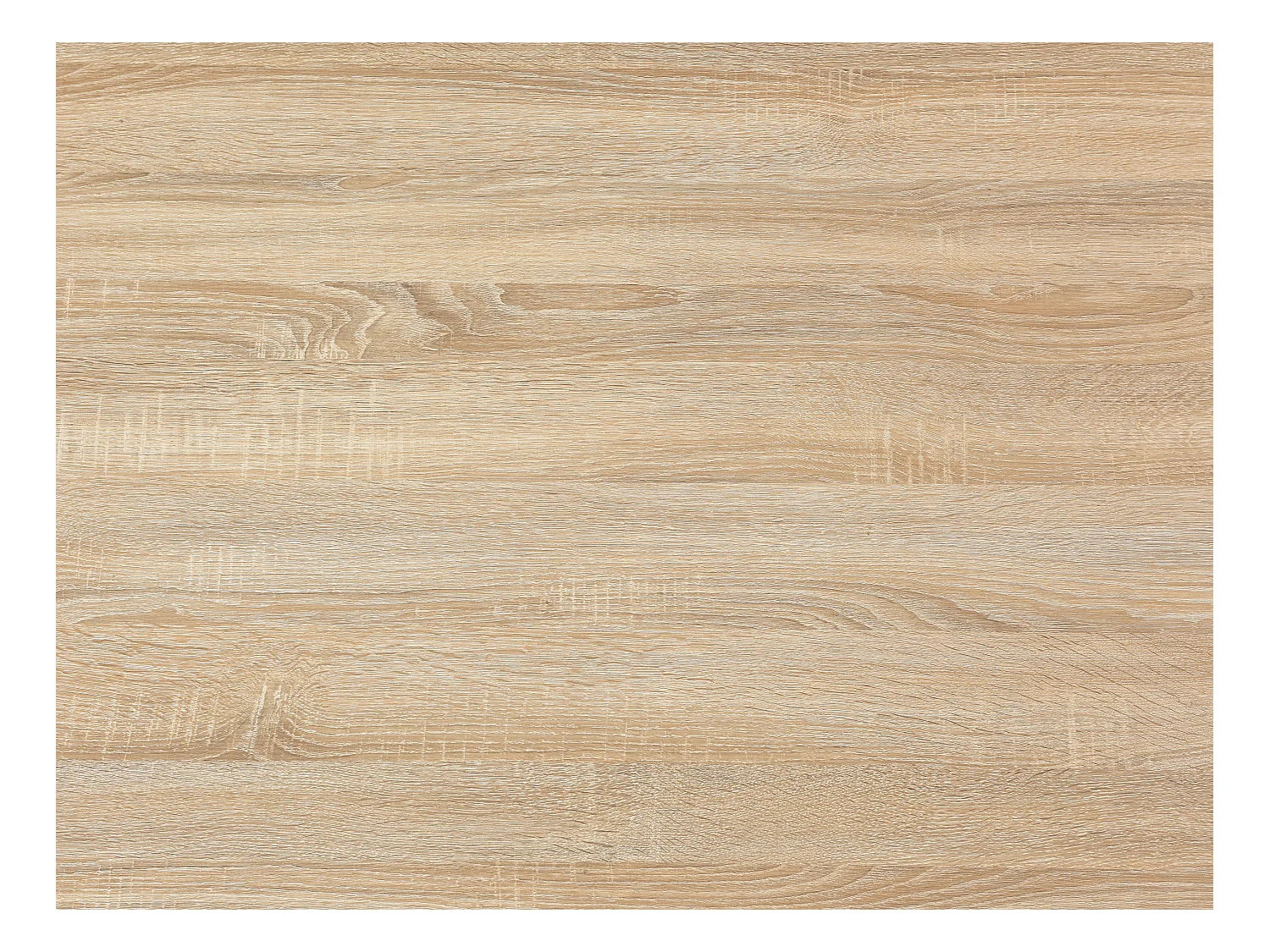 Table à manger 6 personnes en MDF et acier - Naturel clair et Noir - KOMONI