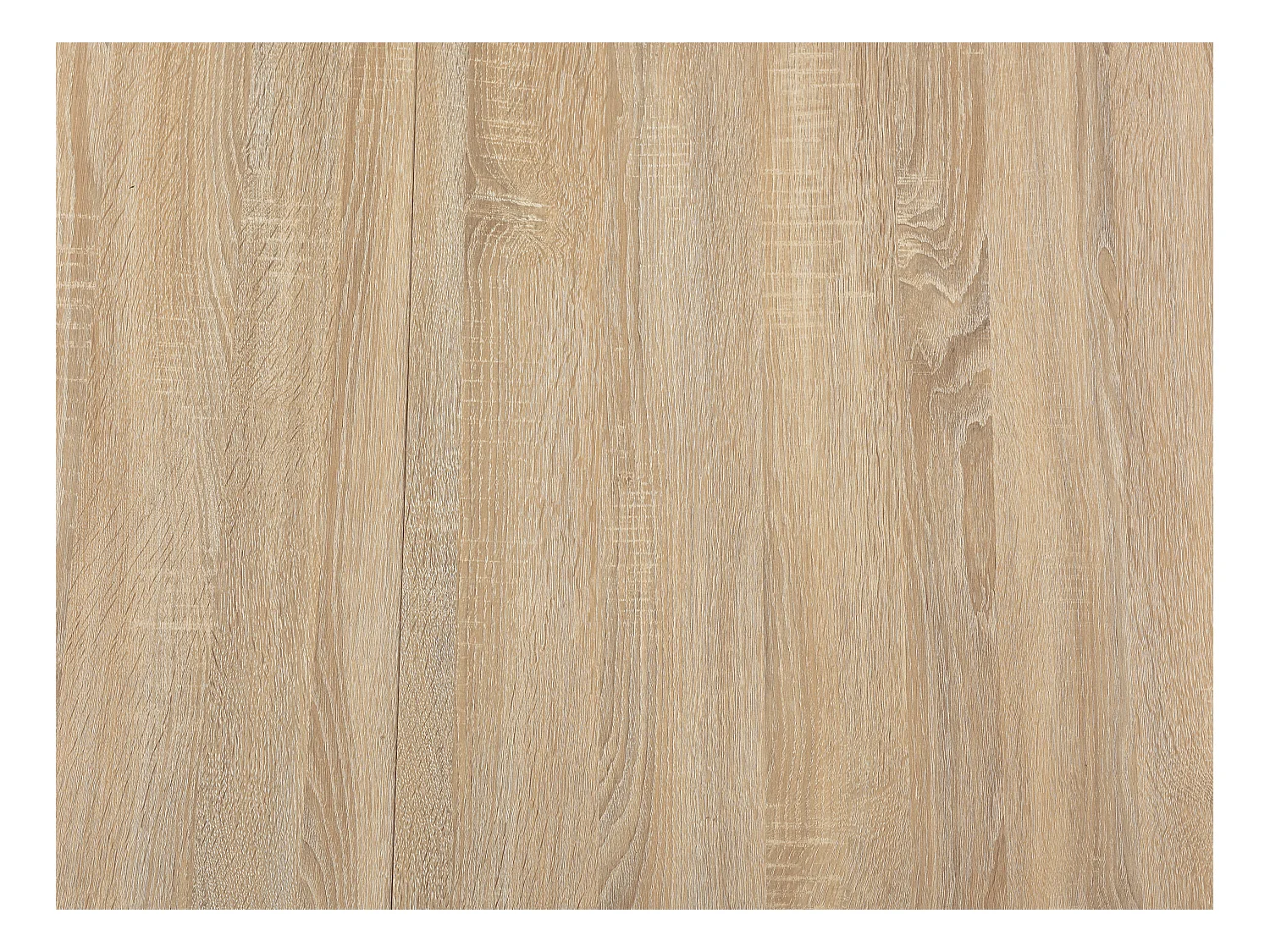 Mesa de comedor extensible 6 a 12 comensales de MDF y acero - Natural claro y negro - KOMONI