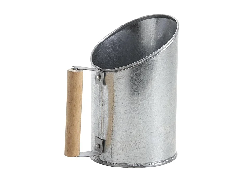 Pelle à pellets en zinc et bois