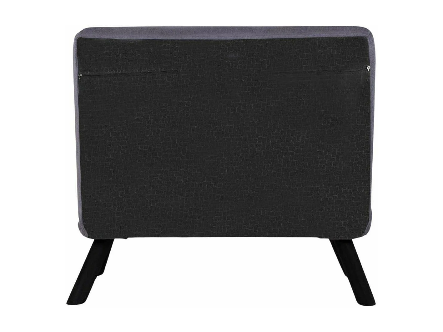 Fauteuil convertible Yolanda Métal Noir et Tissu Gris