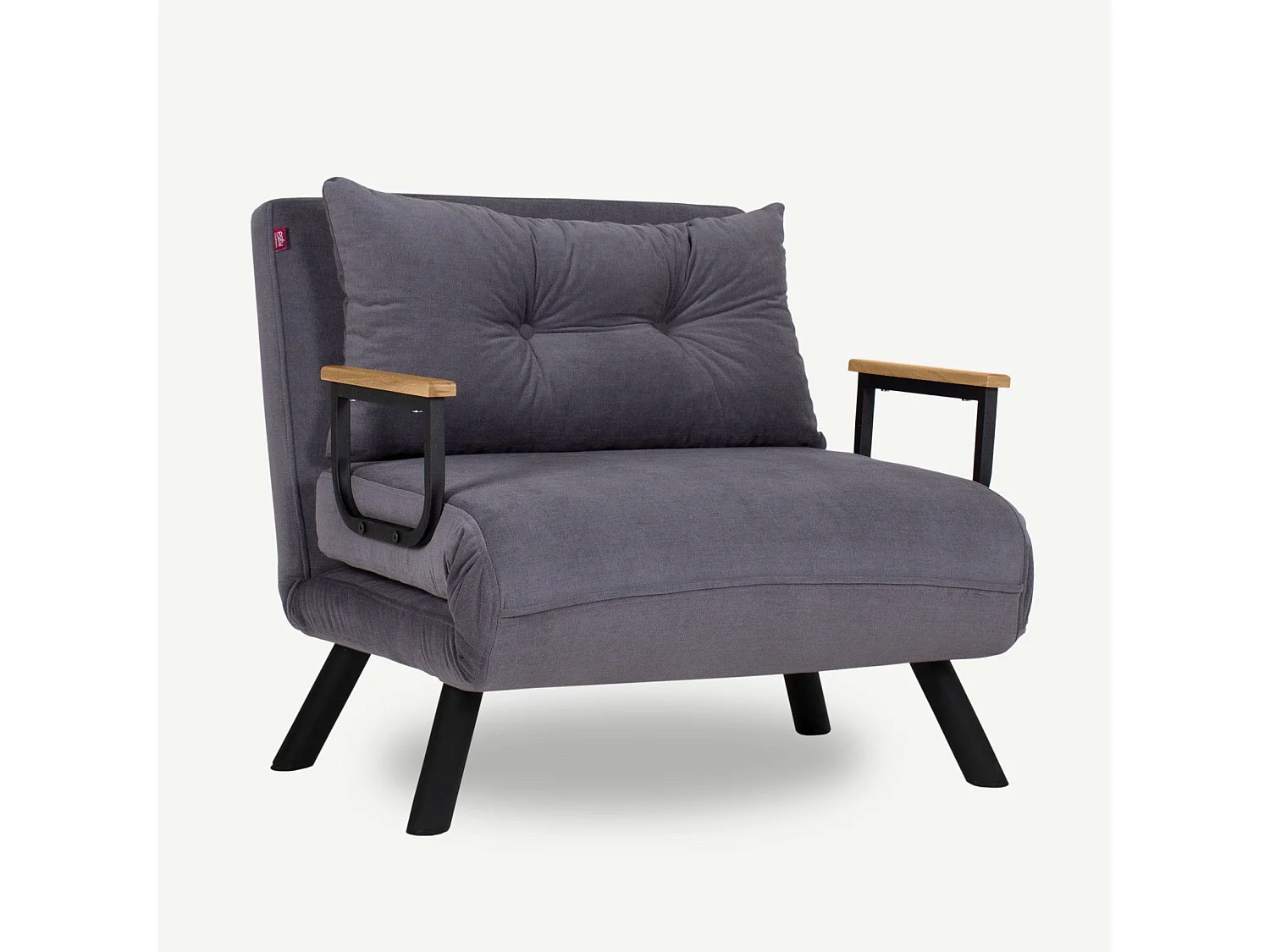 Sillón Altadena 109, Gris, 78x60x78cm, Tapiz, Patas: Metal