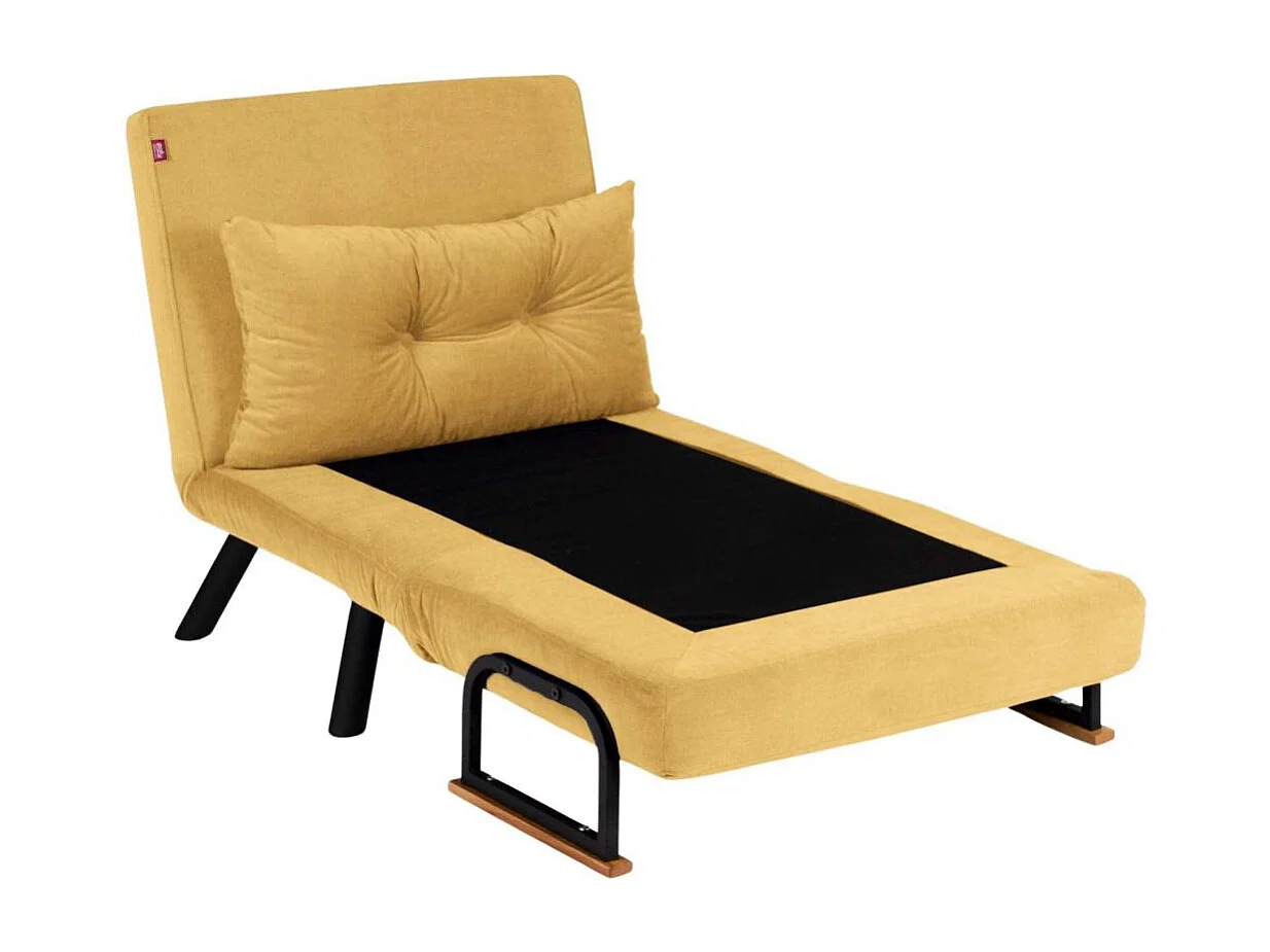 Sillón Altadena 109, Amarillo, 78x60x78cm, Tapiz, Patas: Metal