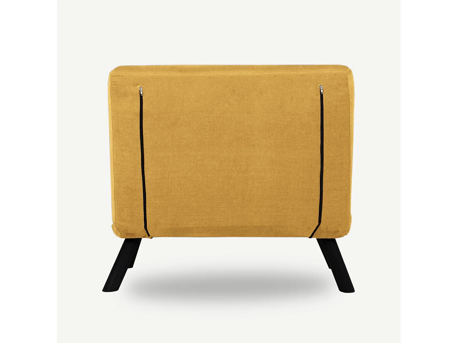 Poltrona-cama metálica – 67 cm – Mostarda – Poliester