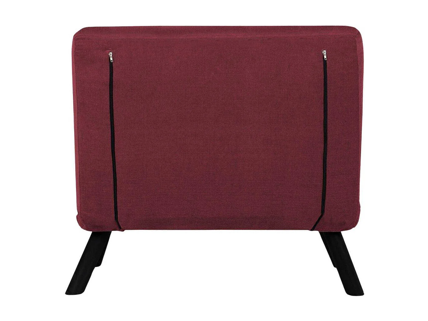 Fauteuil convertible Yolanda Métal Noir et Tissu Bordeaux