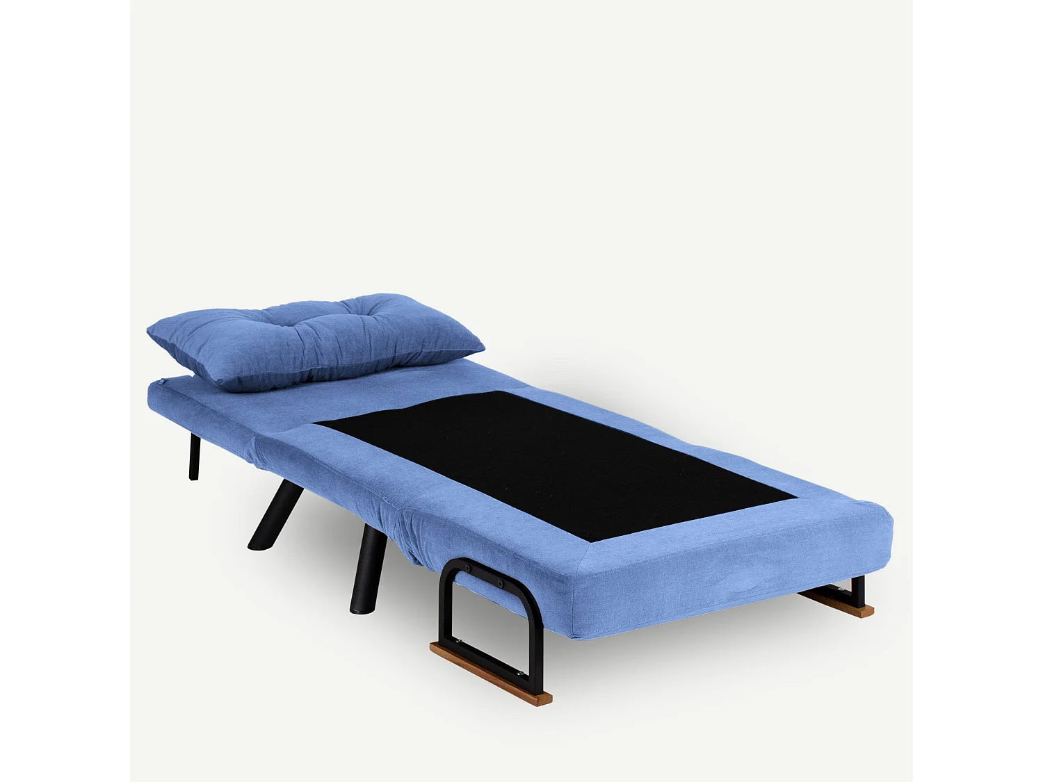 Poltrona-cama moderna de 1 lugar – 175cm x 60cm – azul – metal