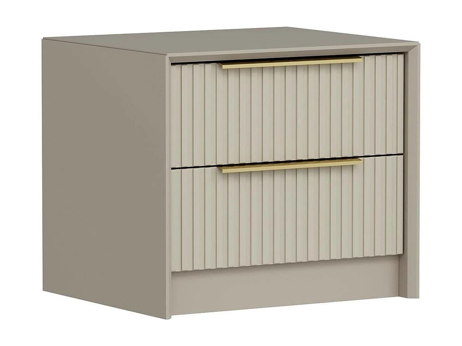 Table de chevet 2 tiroirs Eurybie Beige