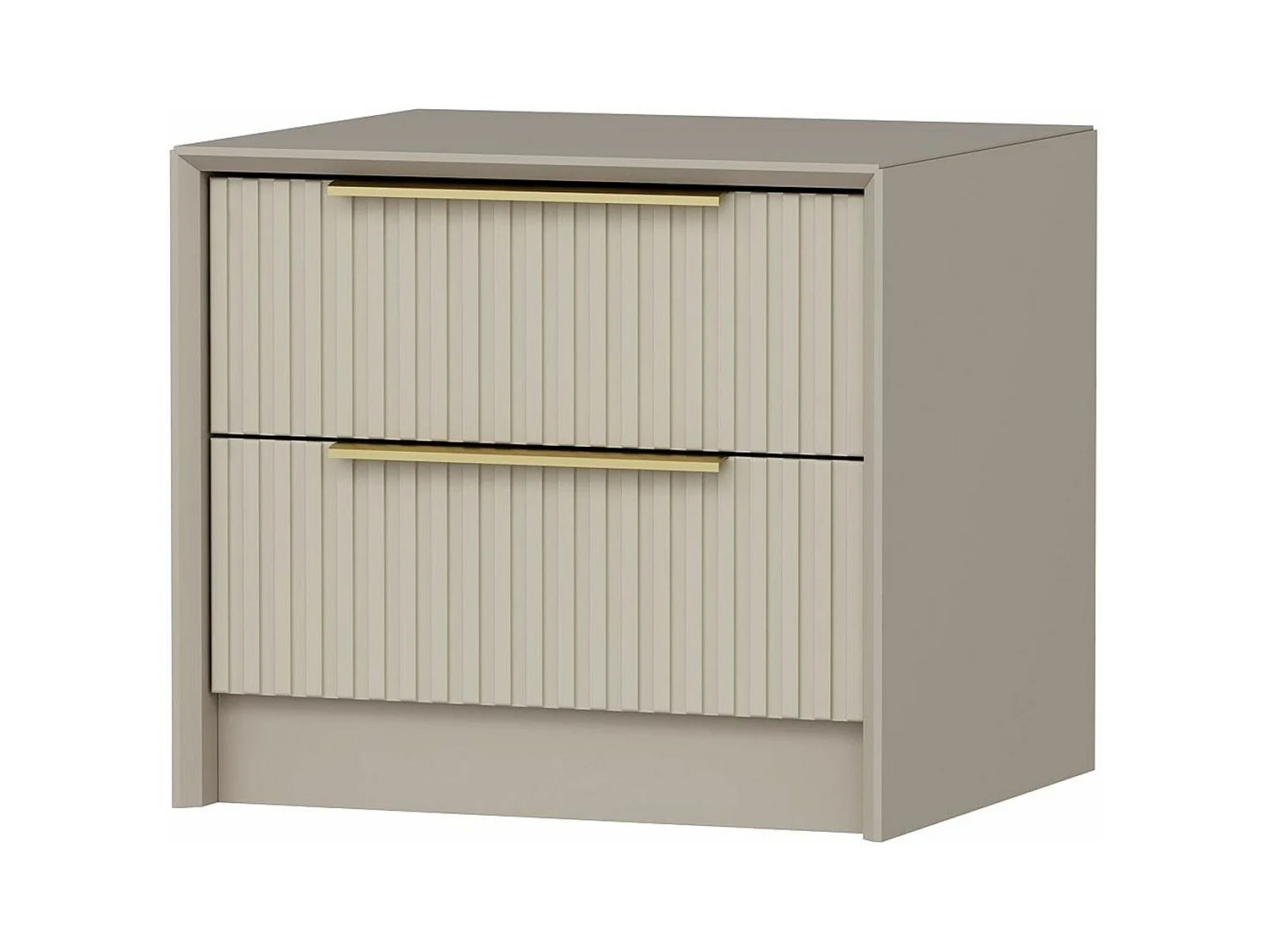 Table de chevet 2 tiroirs Eurybie Beige