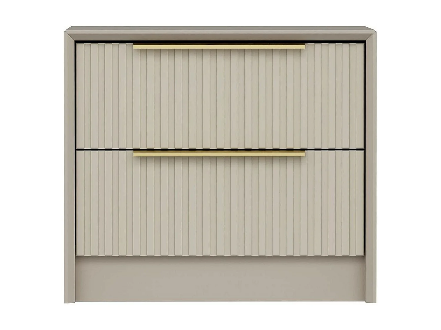 Table de chevet 2 tiroirs Eurybie Beige