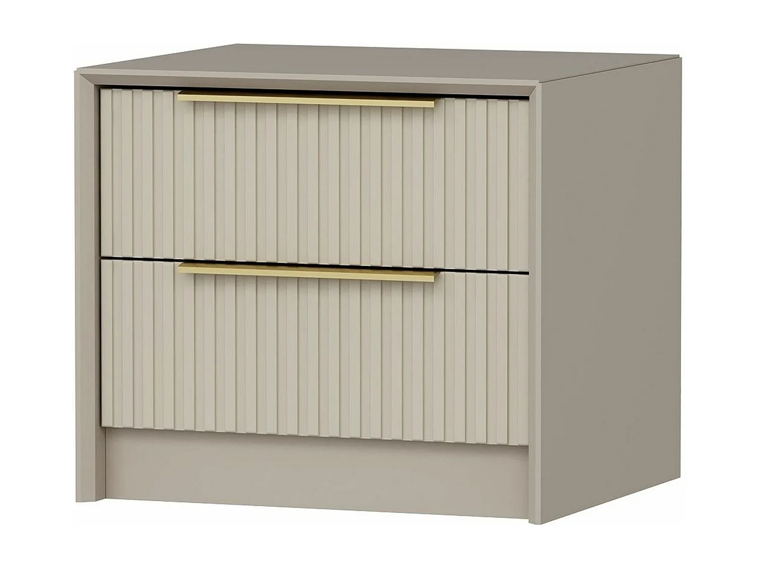 Table de chevet 2 tiroirs Eurybie Beige