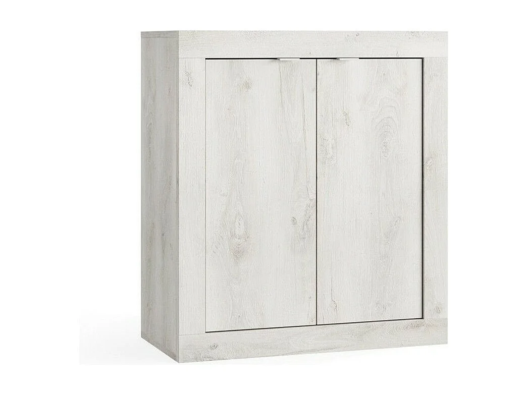 Meubel voor opslag ISORA – 2 deuren, 2 planken – Grijs eiken – Modern ontwerp