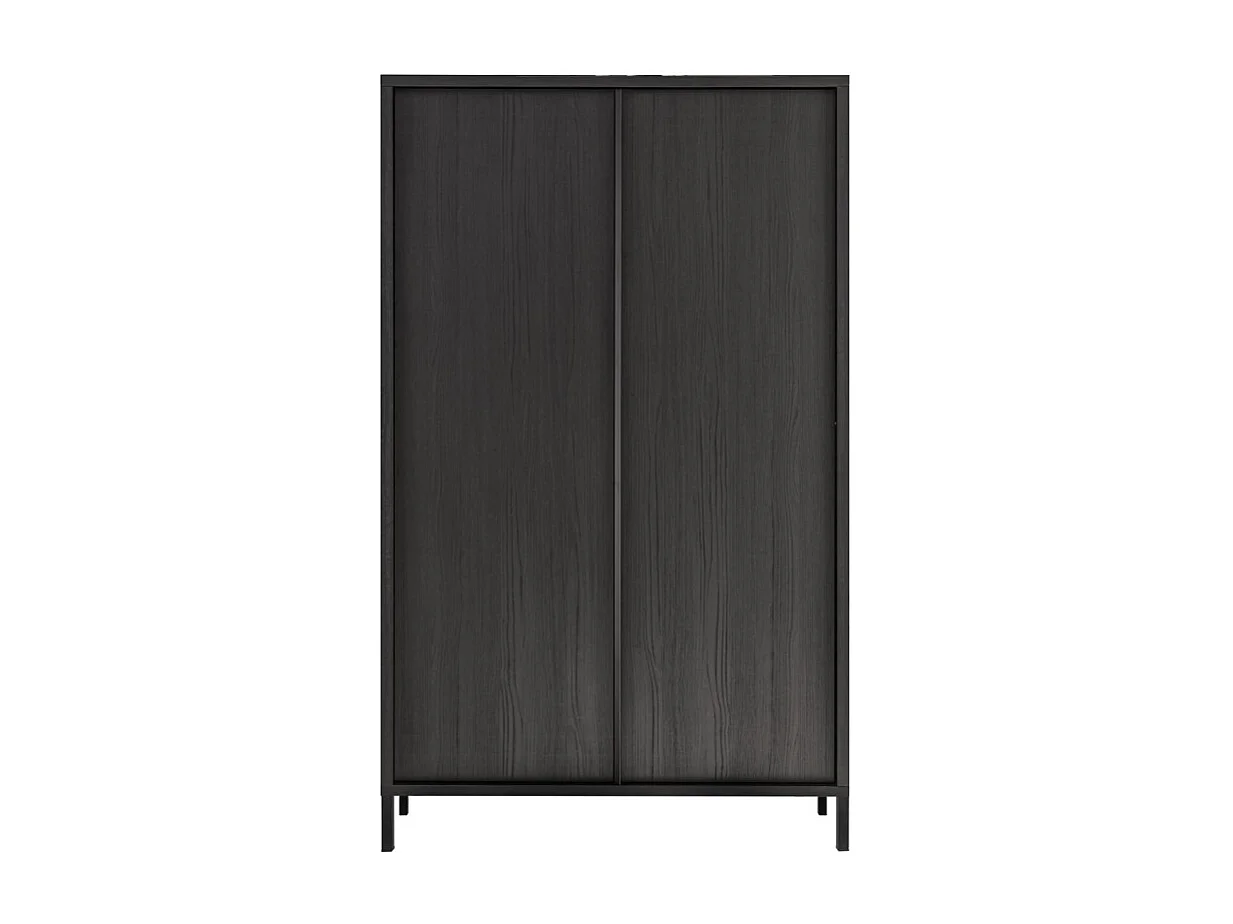 Buffet design 4 portas em madeira coleção IRON. Cor carvalho preto.